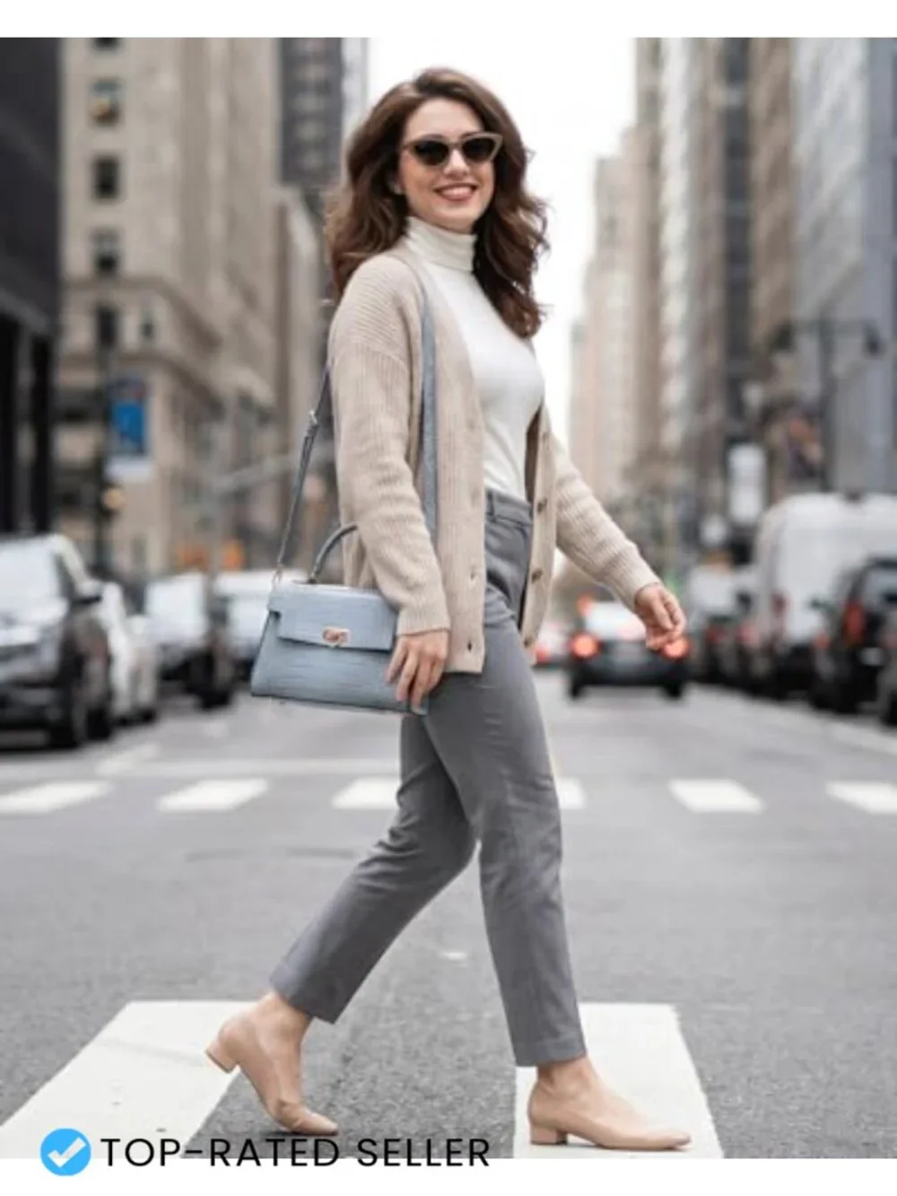Structured Croc Pattern Vegan Leather Satchel Handbag with Crossbody Strap